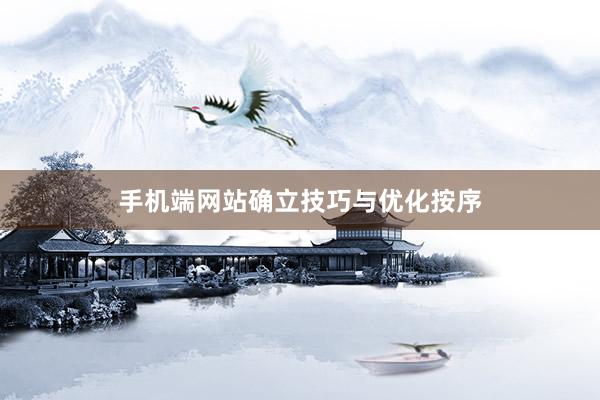 手机端网站确立技巧与优化按序